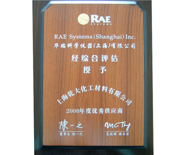 2008年度华瑞优良供应商