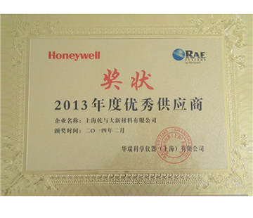 2013年度Honeywell华瑞科学仪器优良供应商